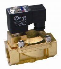 brass solenoid valve 2/2 normally closed pilot