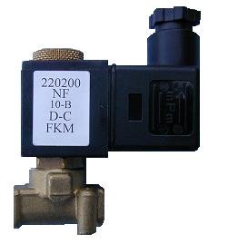 Miniature brass 3/2 way normally open solenoid valve