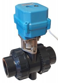 PVC actuated ball valve