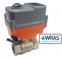 WRAS electric ball valve 2 way BSP screwed