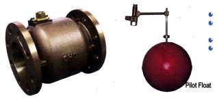 Bronze pilot float valves